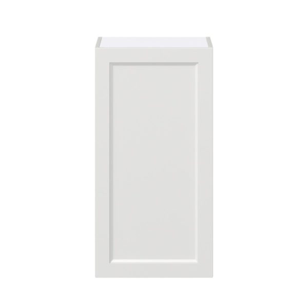 Magnolia Painted Bright White Recessed Assembled Wall  Cabinet with Full High Door (18 in. W x 35 in. H x 14 in. D)