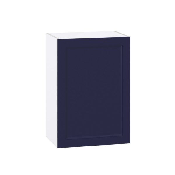 Camellia Painted Midnight Blue Recessed Assembled Wall  Cabinet with Full High Door (21 in. W x 30 in. H x 14 in. D)