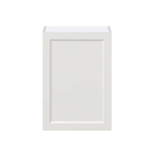 Magnolia Painted Bright White Recessed Assembled Wall  Cabinet with Full High Door (21 in. W x 30 in. H x 14 in. D)