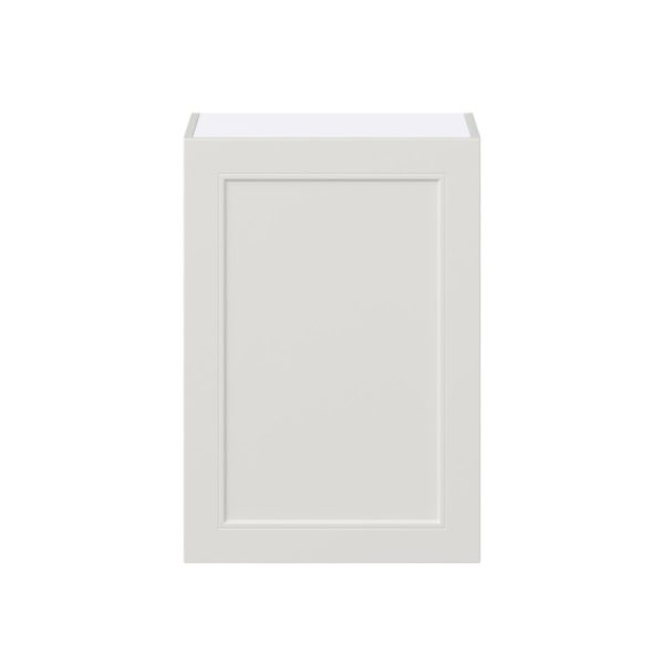 Wisteria Painted Light Gray Recessed Assembled Wall  Cabinet with Full High Door (21 in. W x 30 in. H x 14 in. D)