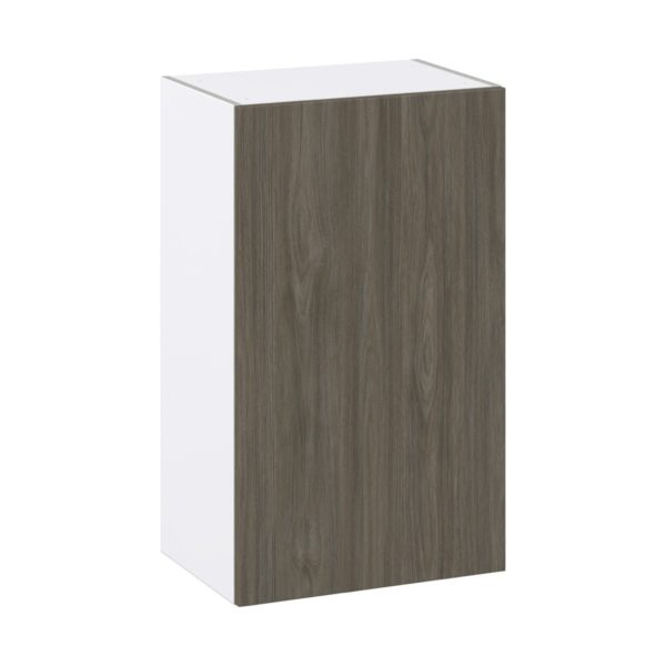 Cordyline Textured Slab Walnut Assembled Wall  Cabinet with Full High Door (21 in. W x 35 in. H x 14 in. D)