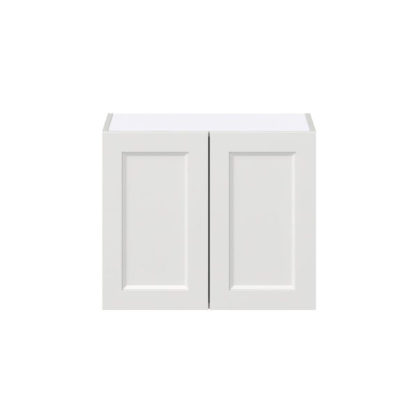 Magnolia Painted Bright White Recessed Assembled Wall  Cabinet with 2 Full High Doors (24 in. W X 20 in. H X 14 in. D)