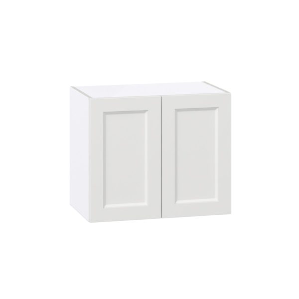 Magnolia Painted Bright White Recessed Assembled Wall  Cabinet with 2 Full High Doors (24 in. W X 20 in. H X 14 in. D)