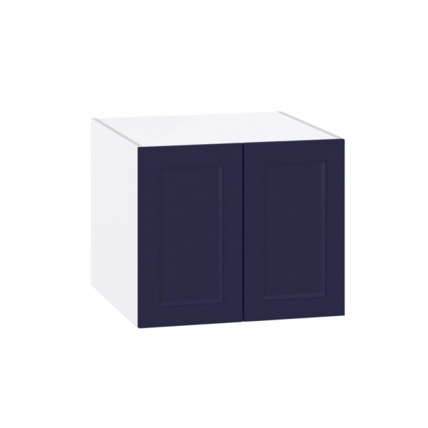 Camellia Painted Midnight Blue Recessed Assembled Wall  Cabinet with 2 Full High Doors (24 in. W X 20 in. H X 24 in. D)