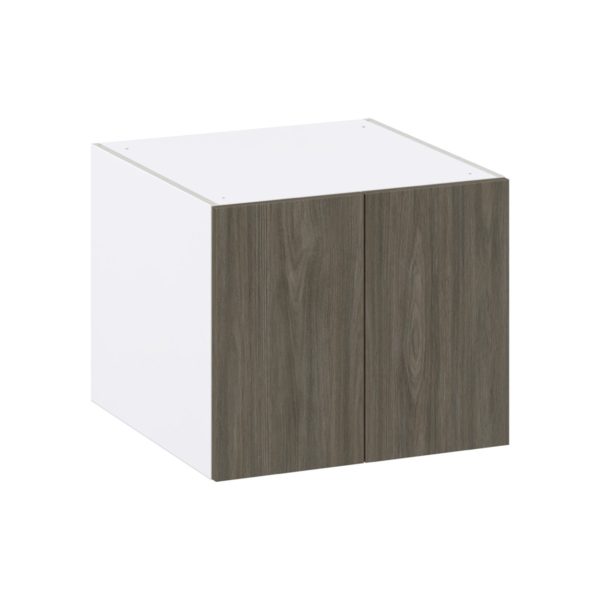 Cordyline Textured Slab Walnut Assembled Wall  Cabinet with 2 Full High Doors (24 in. W X 20 in. H X 24 in. D)