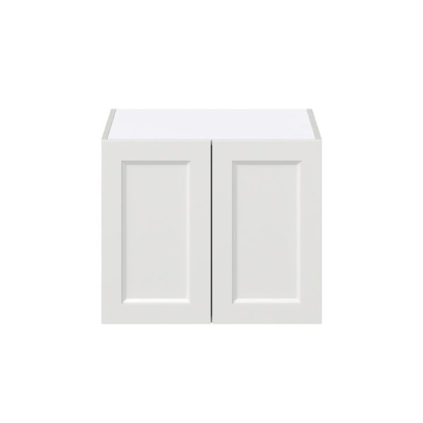 Magnolia Painted Bright White Recessed Assembled Wall  Cabinet with 2 Full High Doors (24 in. W X 20 in. H X 24 in. D)