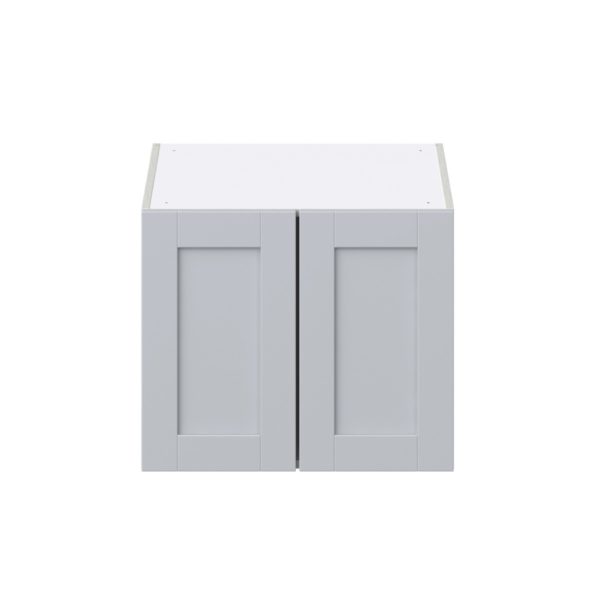 Sea Holly Light Gray  Shaker Assembled Wall  Cabinet with 2 Full High Doors (24 in. W X 20 in. H X 24 in. D)