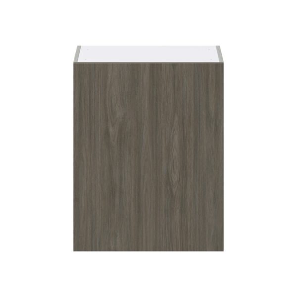 Cordyline Textured Slab Walnut Assembled Wall  Cabinet with Full High Door (24 in. W x 30 in. H x 14 in. D)