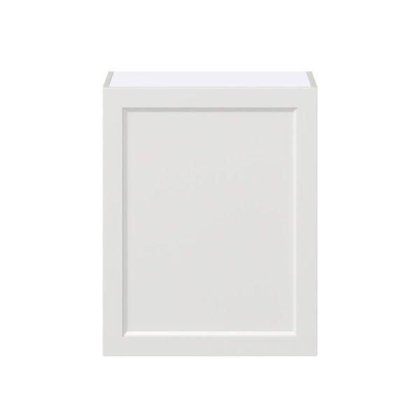 Magnolia Painted Bright White Recessed Assembled Wall  Cabinet with Full High Door (24 in. W x 30 in. H x 14 in. D)