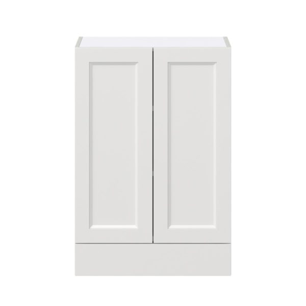 Magnolia Painted Bright White Recessed Assembled Wall  Cabinet with 2 Doors and a 5 in. Drawer (24 in. W x 35 in. H x 14 in. D)