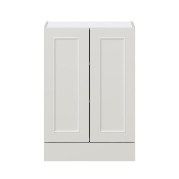 Wisteria Painted Light Gray Recessed Assembled Wall  Cabinet with 2 Doors and a 5 in. Drawer (24 in. W x 35 in. H x 14 in. D)