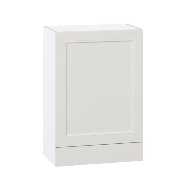 Wisteria Painted Light Gray Recessed Assembled Wall  Cabinet with a Door and a 5 in. Drawer (24 in. W x 35 in. H x 14 in. D)