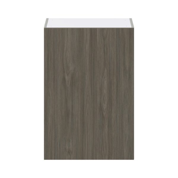 Cordyline Textured Slab Walnut Assembled Wall  Cabinet with Full High Door (24 in. W x 35 in. H x 14 in. D)