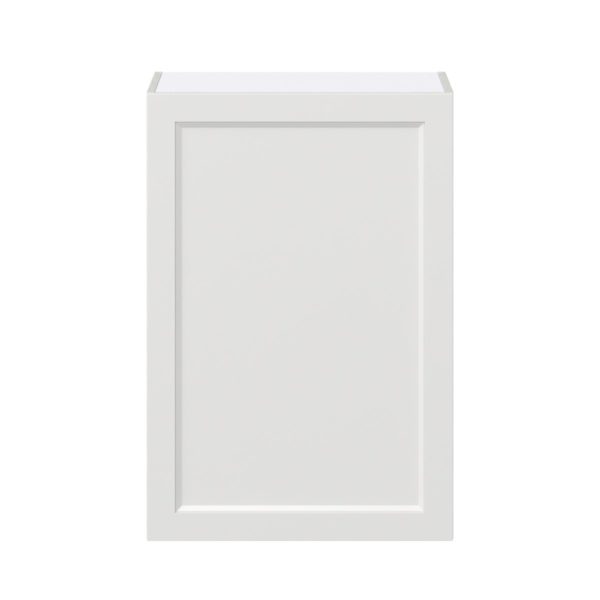 Magnolia Painted Bright White Recessed Assembled Wall  Cabinet with Full High Door (24 in. W x 35 in. H x 14 in. D)