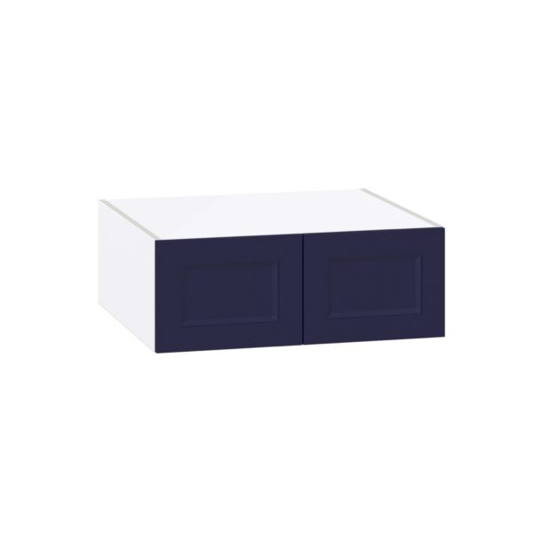 Camellia Painted Midnight Blue Recessed Assembled Deep Wall Bridge  Cabinet (27 in. W X 10 in. H X 24 in. D)