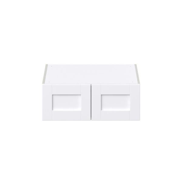 Dahlia Bright White  Shaker Assembled Deep Wall Bridge  Cabinet (27 in. W X 10 in. H X 24 in. D)