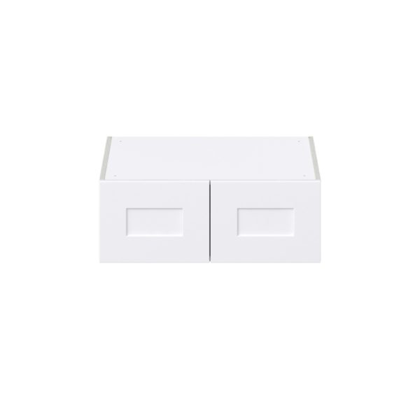 Jasmine Painted Warm White  Shaker Assembled Deep Wall Bridge  Cabinet (27 in. W X 10 in. H X 24 in. D)