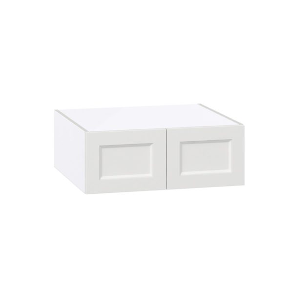 Magnolia Painted Bright White Recessed Assembled Deep Wall Bridge  Cabinet (27 in. W X 10 in. H X 24 in. D)