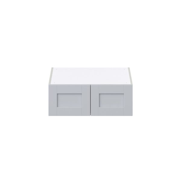 Sea Holly Light Gray  Shaker Assembled Deep Wall Bridge  Cabinet (27 in. W X 10 in. H X 24 in. D)