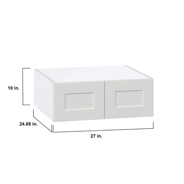 Wisteria Painted Light Gray Recessed Assembled Deep Wall Bridge  Cabinet (27 in. W X 10 in. H X 24 in. D)