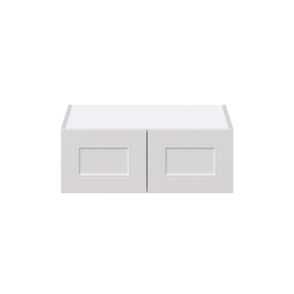 Wisteria Painted Light Gray Recessed Assembled Deep Wall Bridge  Cabinet (27 in. W X 10 in. H X 24 in. D)