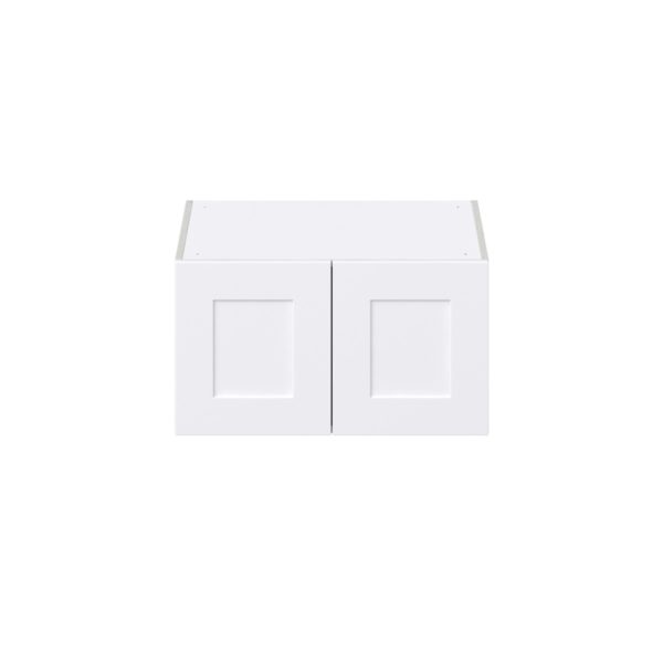 Jasmine Painted Warm White  Shaker Assembled Deep Wall Bridge  Cabinet (27 in. W X 15 in. H X 24 in. D)