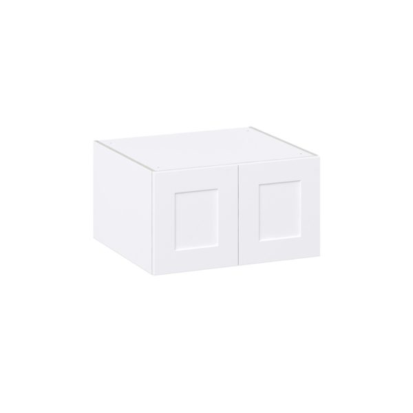 Jasmine Painted Warm White  Shaker Assembled Deep Wall Bridge  Cabinet (27 in. W X 15 in. H X 24 in. D)