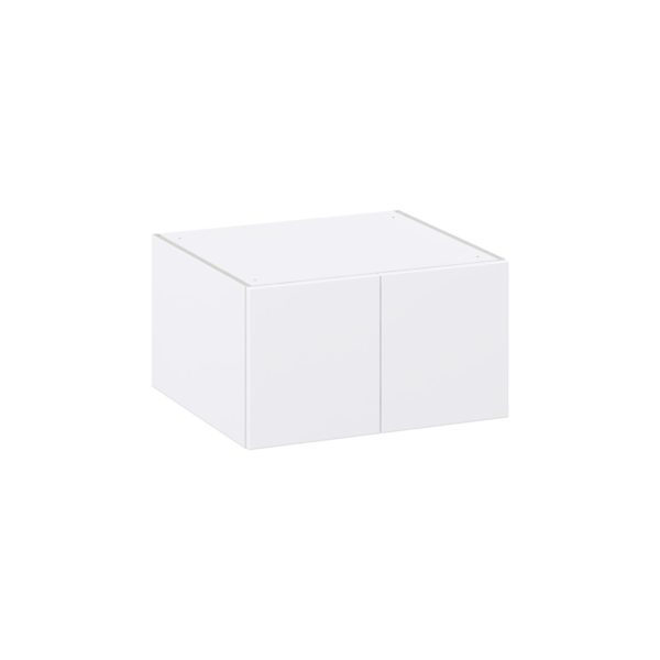 Lily Bright White  Slab Assembled Deep Wall Bridge  Cabinet (27 in. W X 15 in. H X 24 in. D)