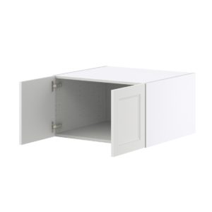 Magnolia Painted Bright White Recessed Assembled Deep Wall Bridge  Cabinet (27 in. W X 15 in. H X 24 in. D)