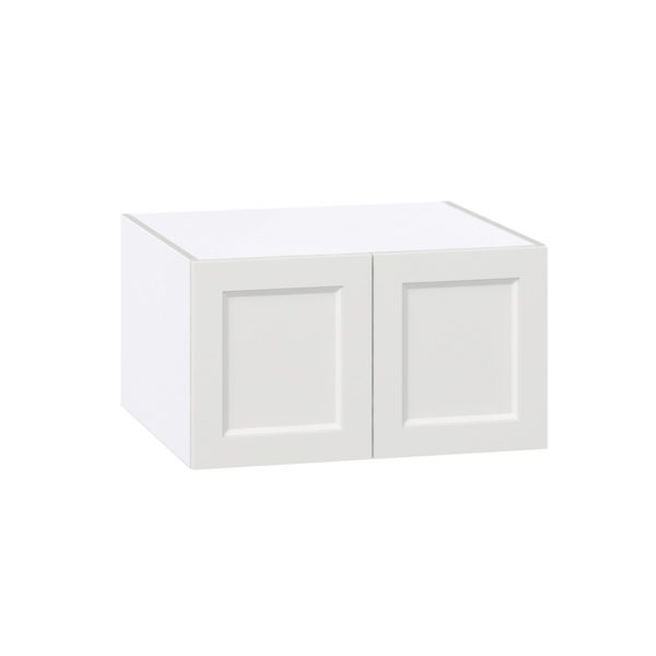 Magnolia Painted Bright White Recessed Assembled Deep Wall Bridge  Cabinet (27 in. W X 15 in. H X 24 in. D)