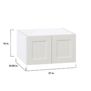 Wisteria Painted Light Gray Recessed Assembled Deep Wall Bridge  Cabinet (27 in. W X 15 in. H X 24 in. D)