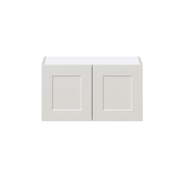 Wisteria Painted Light Gray Recessed Assembled Wall Bridge  Cabinet (30 in. W X 15 in. H X 14 in. D)