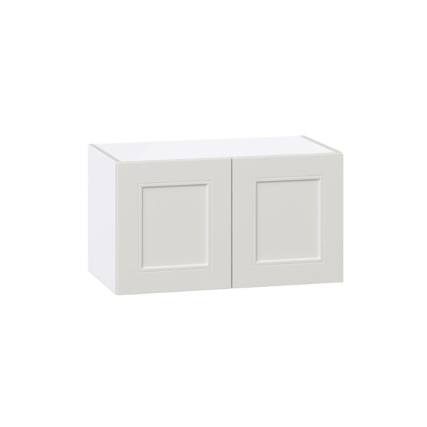 Wisteria Painted Light Gray Recessed Assembled Wall Bridge  Cabinet (30 in. W X 15 in. H X 14 in. D)