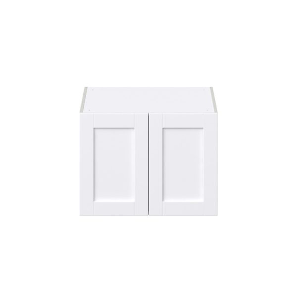 Dahlia Bright White  Shaker Assembled Deep Wall Bridge Cabinet (27 in. W X 20 in. H X 24 in. D)