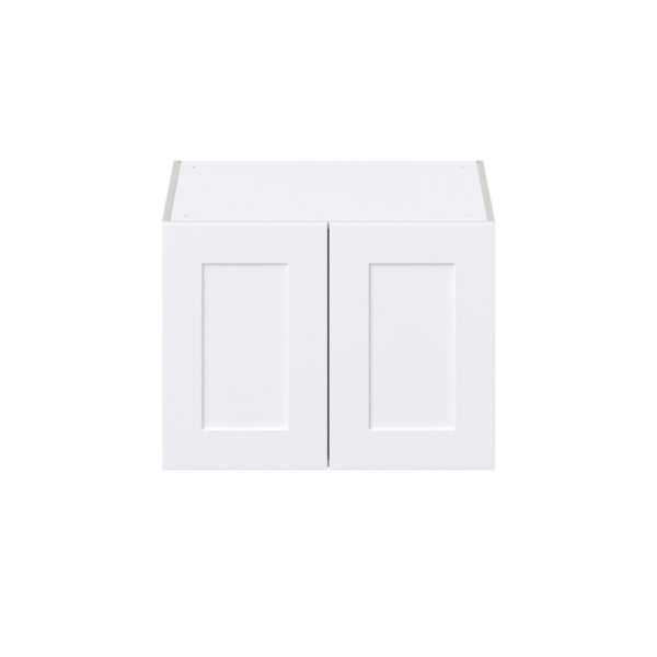 Jasmine Painted Warm White  Shaker Assembled Deep Wall Bridge Cabinet (27 in. W X 20 in. H X 24 in. D)