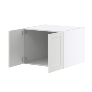 Magnolia Painted Bright White Recessed Assembled Deep Wall Bridge Cabinet (27 in. W X 20 in. H X 24 in. D)