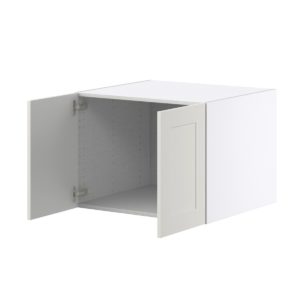 Wisteria Painted Light Gray Recessed Assembled Deep Wall Bridge Cabinet (27 in. W X 20 in. H X 24 in. D)