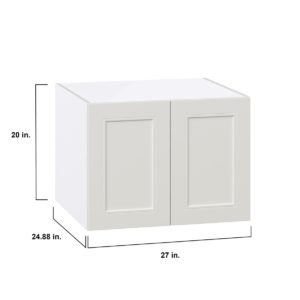 Wisteria Painted Light Gray Recessed Assembled Deep Wall Bridge Cabinet (27 in. W X 20 in. H X 24 in. D)