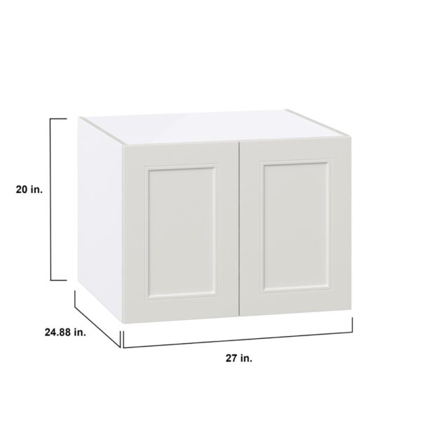 Wisteria Painted Light Gray Recessed Assembled Deep Wall Bridge Cabinet (27 in. W X 20 in. H X 24 in. D)