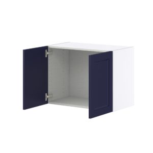 Camellia Painted Midnight Blue Recessed Assembled Wall Bridge  Cabinet (27 in. W X 20 in. H X 14 in. D)