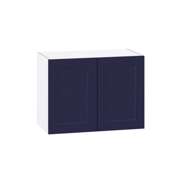 Camellia Painted Midnight Blue Recessed Assembled Wall Bridge  Cabinet (27 in. W X 20 in. H X 14 in. D)