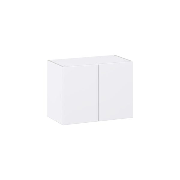 Lily Bright White  Slab Assembled Wall Bridge  Cabinet (27 in. W X 20 in. H X 14 in. D)