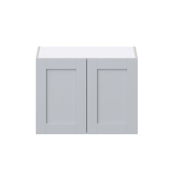 Sea Holly Light Gray  Shaker Assembled Wall Bridge  Cabinet (27 in. W X 20 in. H X 14 in. D)