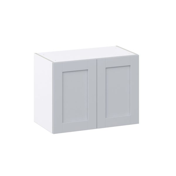 Sea Holly Light Gray  Shaker Assembled Wall Bridge  Cabinet (27 in. W X 20 in. H X 14 in. D)