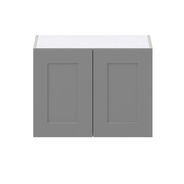 Willow Painted Slate Gray  Shaker Assembled Wall Bridge  Cabinet (27 in. W X 20 in. H X 14 in. D)