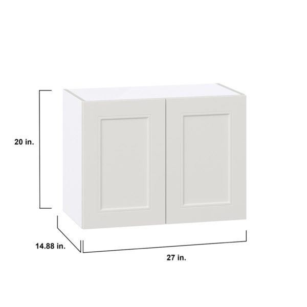 Wisteria Painted Light Gray Recessed Assembled Wall Bridge  Cabinet (27 in. W X 20 in. H X 14 in. D)