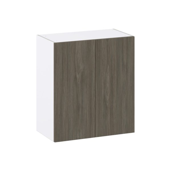 Cordyline Textured Slab Walnut Assembled Wall  Cabinet (27 in. W X 30 in. H X 14 in. D)