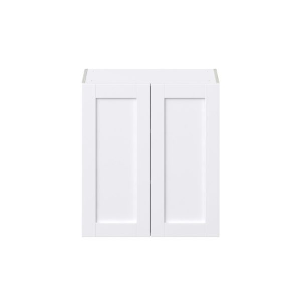 Dahlia Bright White  Shaker Assembled Wall  Cabinet (27 in. W X 30 in. H X 14 in. D)