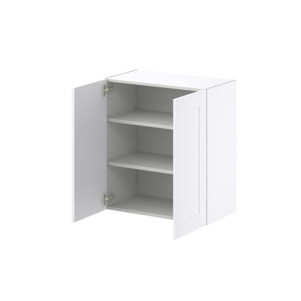 Jasmine Painted Warm White  Shaker Assembled Wall  Cabinet (27 in. W X 30 in. H X 14 in. D)