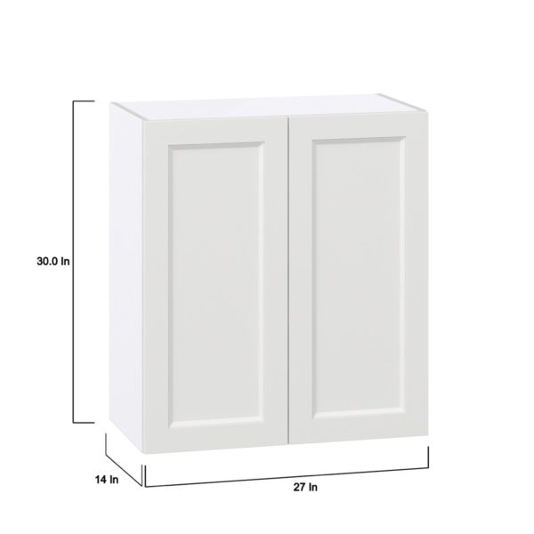 Magnolia Painted Bright White Recessed Assembled Wall  Cabinet (27 in. W X 30 in. H X 14 in. D)